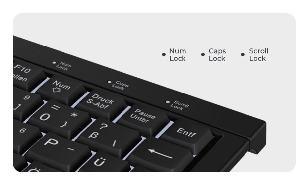 KeySonic KSK-3011ELC (DE) klawiatura Dom USB QWERTZ Niemiecki Czarny