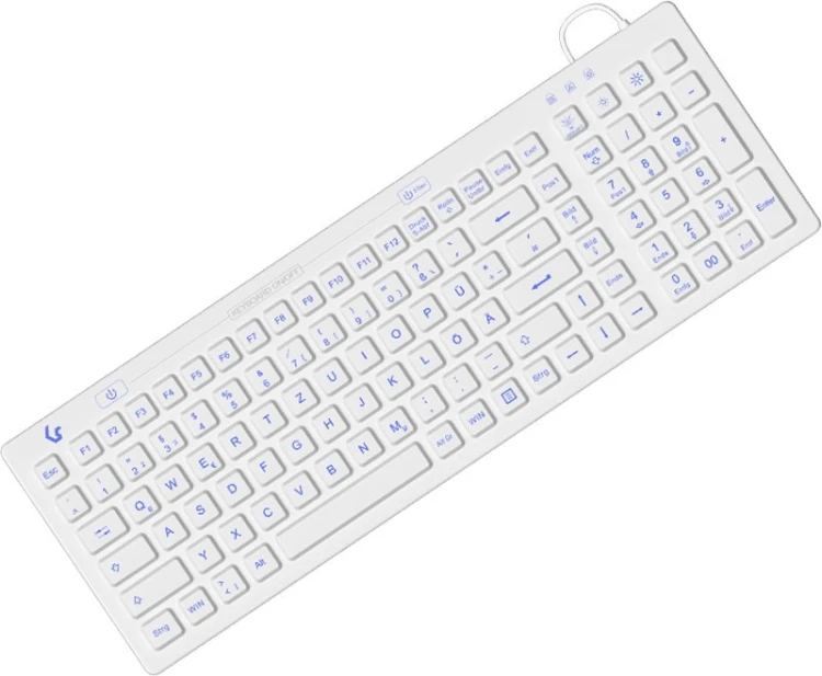 KeySonic KSK-6031INEL-Wh (DE) klawiatura Przemysłowy USB QWERTZ Niemiecki Biały