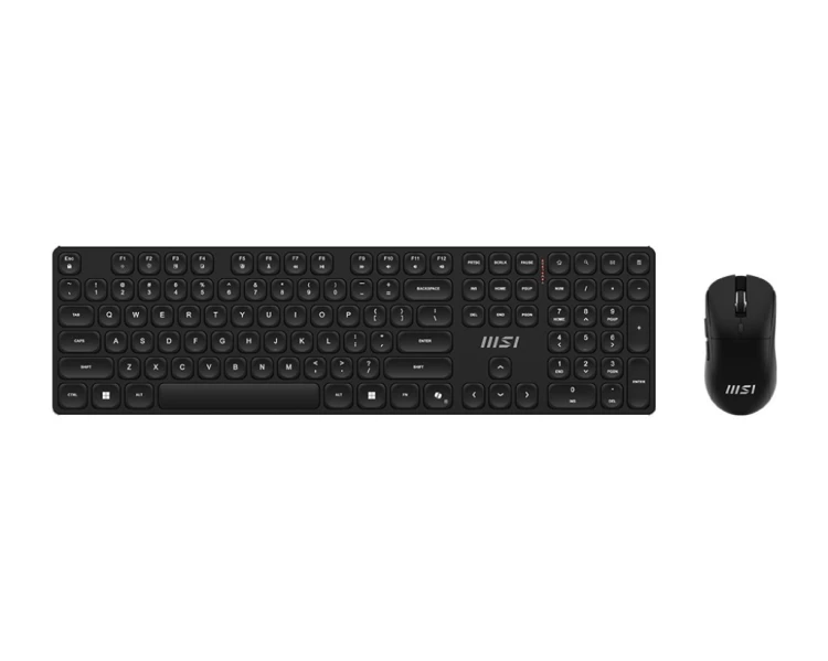 MSI FORGE K210 WIRELESS COMBO klawiatura Dołączona myszka Dom/Biuro USB Czarny