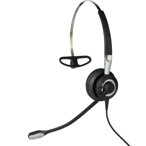 Jabra BIZ 2400 II Zestaw słuchawkowy Przewodowa Opaska na głowę, Nauszny, Opaska na szyję Biuro/centrum telefoniczne Czarny, Srebrny