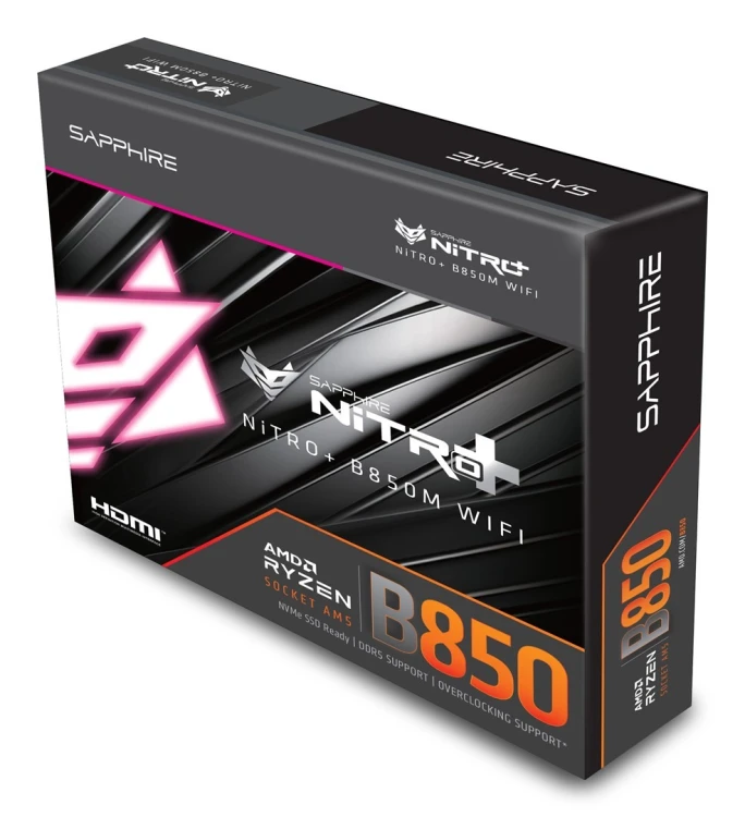 Sapphire NITRO+ B850M WIFI AMD B850 Gniazdo AM5 micro ATX