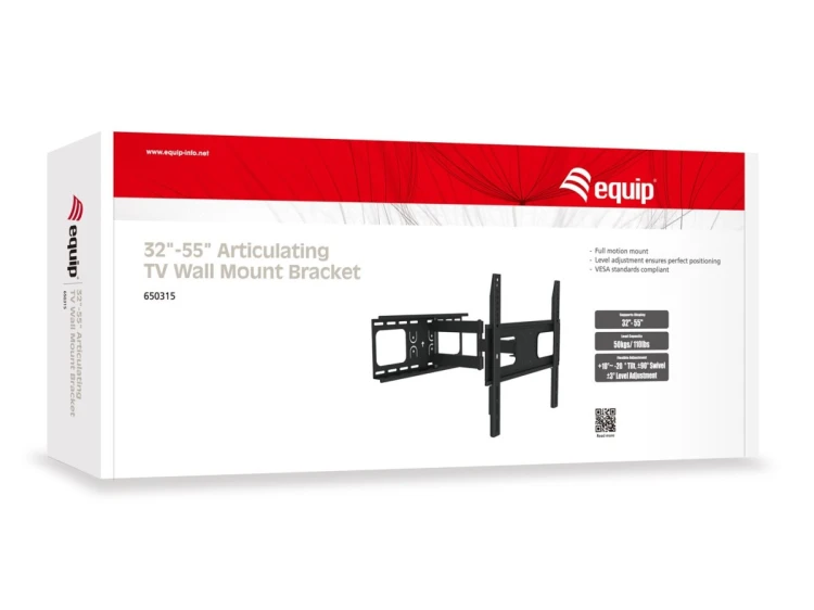 Equip 650315 uchwyt do telewizorów 139,7 cm (55") Czarny