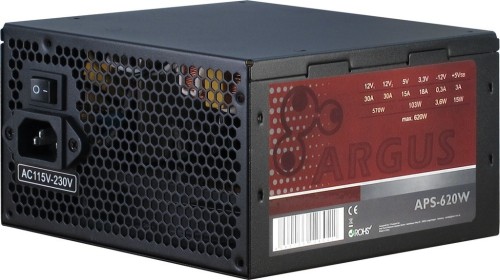 Inter-Tech Argus APS moduł zasilaczy 620 W 20+4 pin ATX ATX Czarny