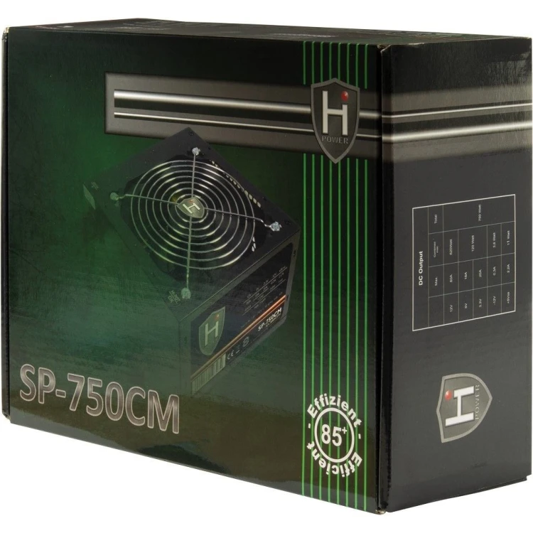 Inter-Tech HiPower SP-750CM moduł zasilaczy 750 W 20+4 pin ATX ATX Czarny