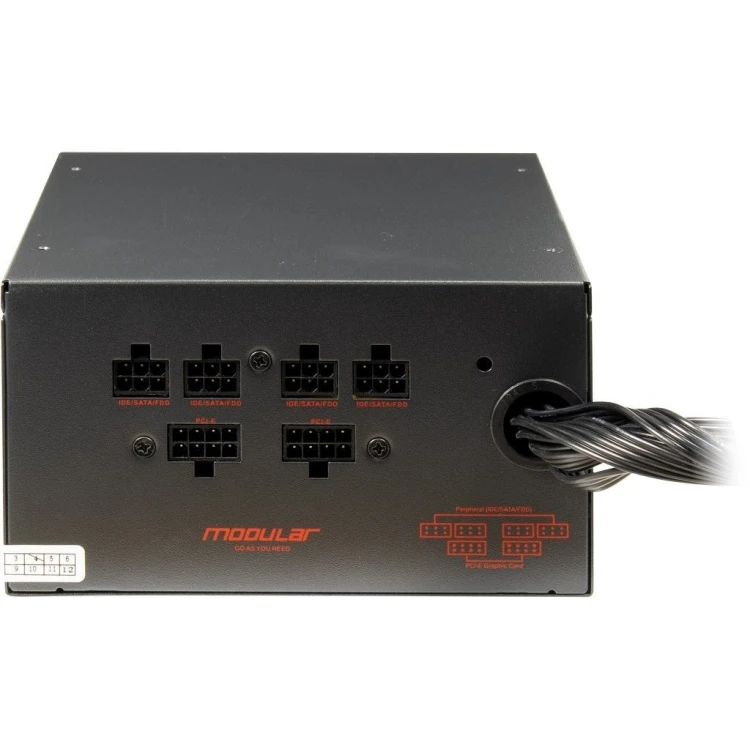 Inter-Tech HiPower SP-750CM moduł zasilaczy 750 W 20+4 pin ATX ATX Czarny