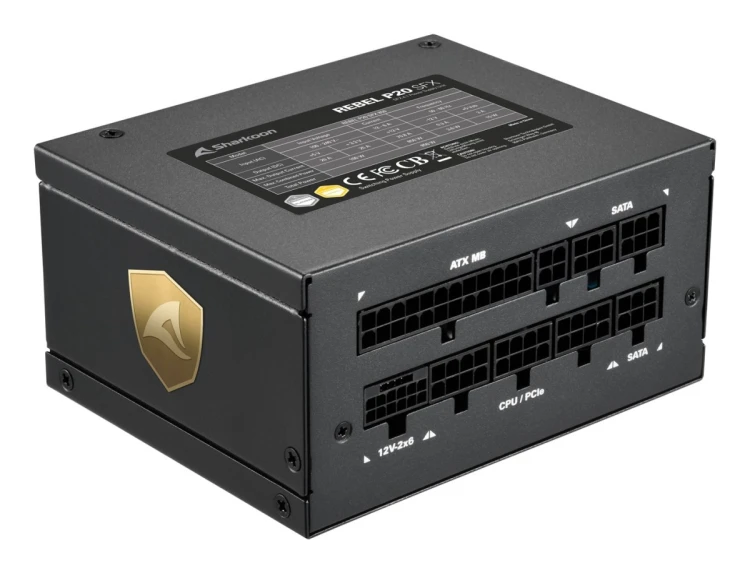 Sharkoon Rebel P20 SFX moduł zasilaczy 750 W 24-pin ATX Czarny