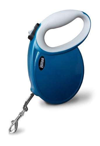 HILTON SMART DOG TAPE L GRANATOWO-SZARA SMYCZ AUTOMATYCZNA 5M  DLA PSA DO 30KG