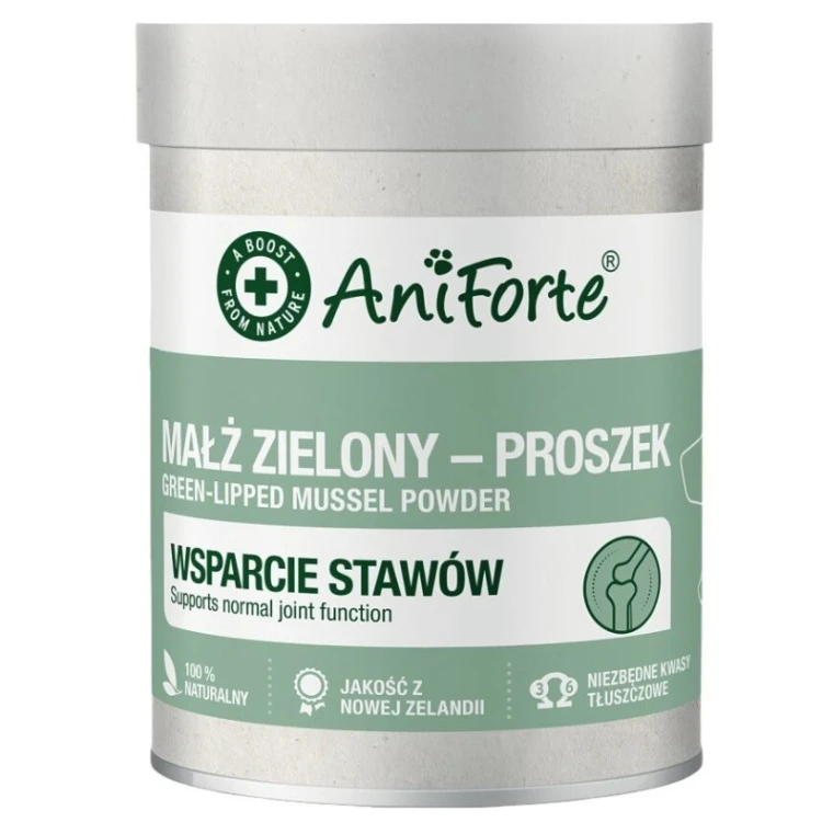 AniForte Małż Zielony – proszek na wsparcie stawów dla kota i psa 100 g