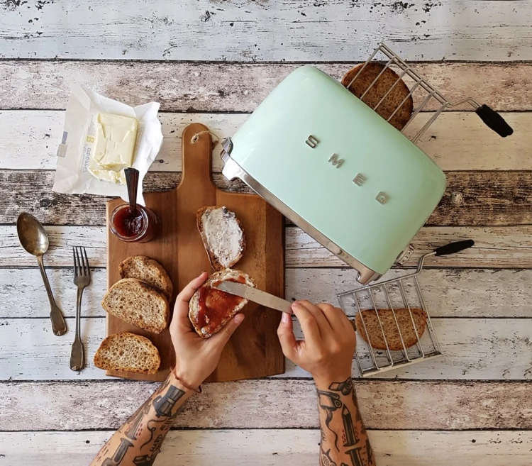 Toster SMEG TSF01PGEU pastelowy zielony