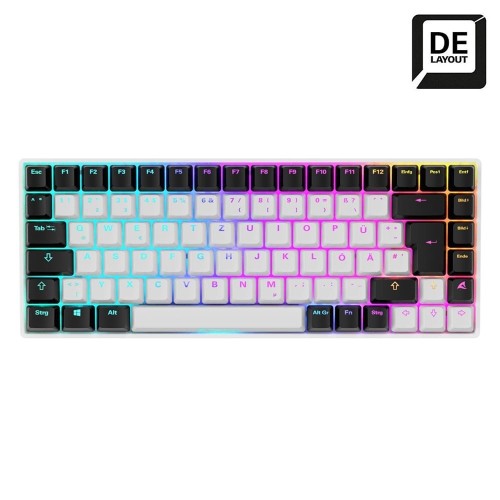 Klawiatura gamingowa Sharkoon SKILLER SGK50 S3 USB QWERTZ Niemiecki Biała