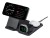 UAG 3in1 Travel Charger - bezprzewodowa ładowarka podróżna do trzech urządzeń 15W, kompatybilna z MagSafe, kabel, wtyczki i organizer w zestawie (blac