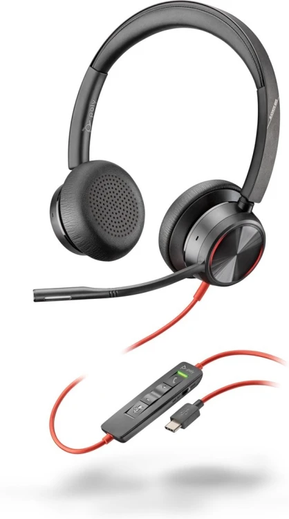 Przewodowe słuchawki HP Poly Blackwire 8225 USB-C/A