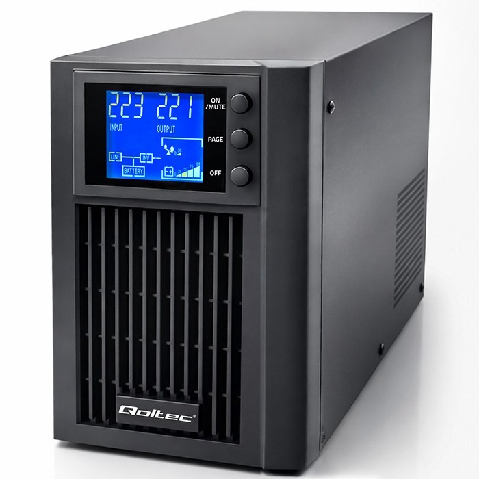 QOLTEC ZASILACZ AWARYJNY PURE SINE WAVE 1KVA 800W | AVR | LCD