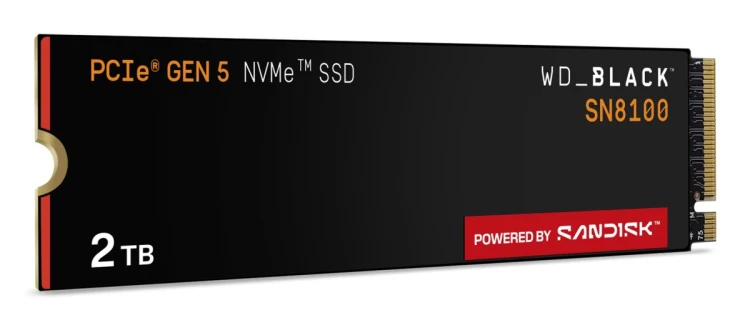 Western Digital Black SN8100 2 TB M.2 PCI Express 5.0 NVMe TLC 3D NAND