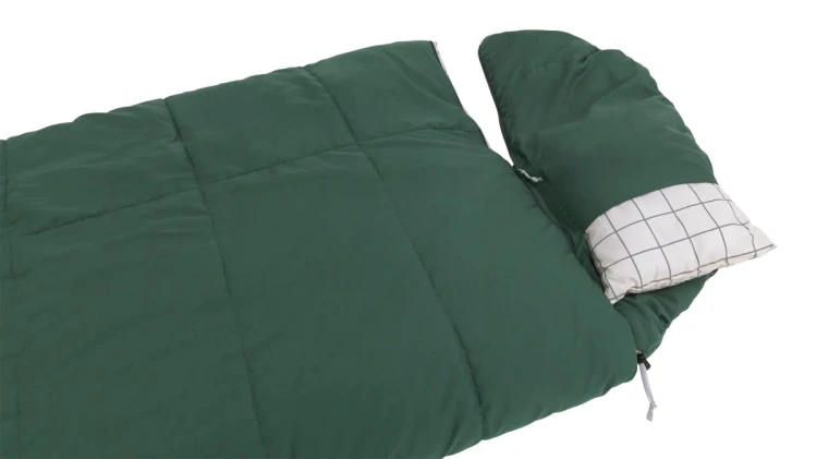 Śpiwór syntetyczny Outwell Camper Prime 200cm Zielony (Zamek: Lewy)