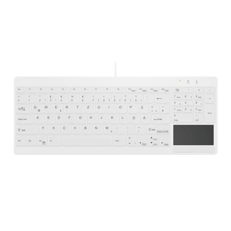 Aktywna Klawiatura USB AK-C7412F-GUS-W/GE QWERTZ Niemiecki Biały