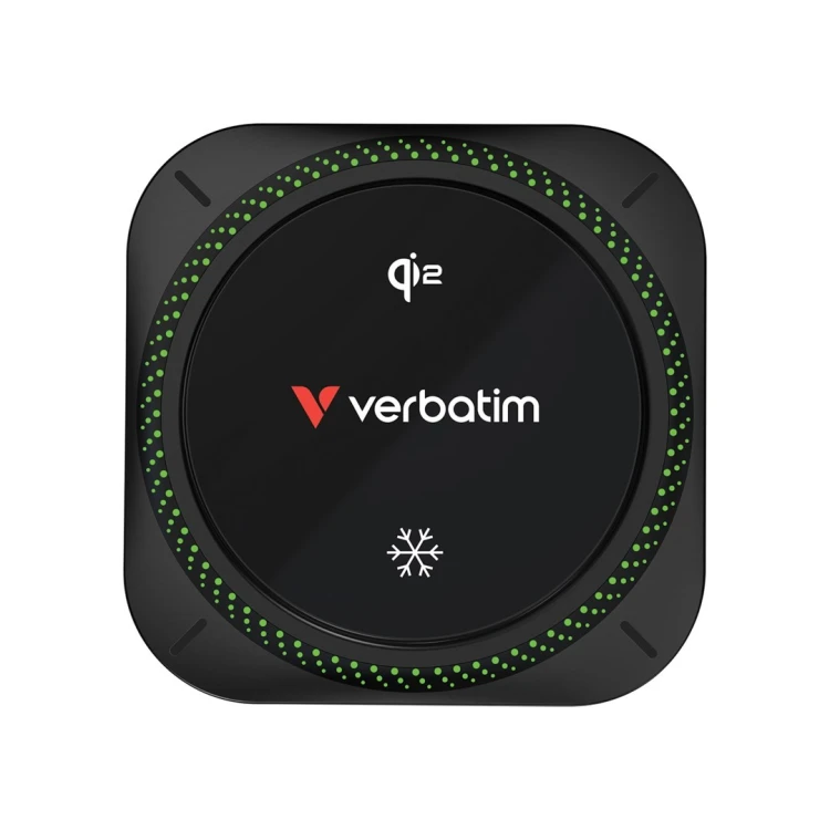 Verbatim Charge 'n' Drive Qi2 RGB Smartfon Czarny USB Bezprzewodowe ładowanie Szybkie ładowanie Automatyczna