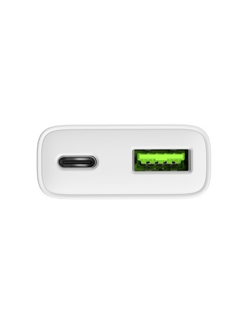 NATEC ŁADOWARKA SIECIOWA RIBERA GAN SLIM USB-A USB-C 20W BIAŁA