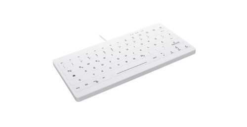 CHERRY AK-C4112 - Klawiatura medyczna kompaktowa podświetlana USB QWERTZ niemiecka biała
