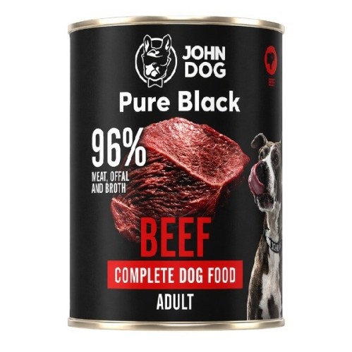 John Dog PURE BLACK DOROSŁY WOŁOWINA 400g