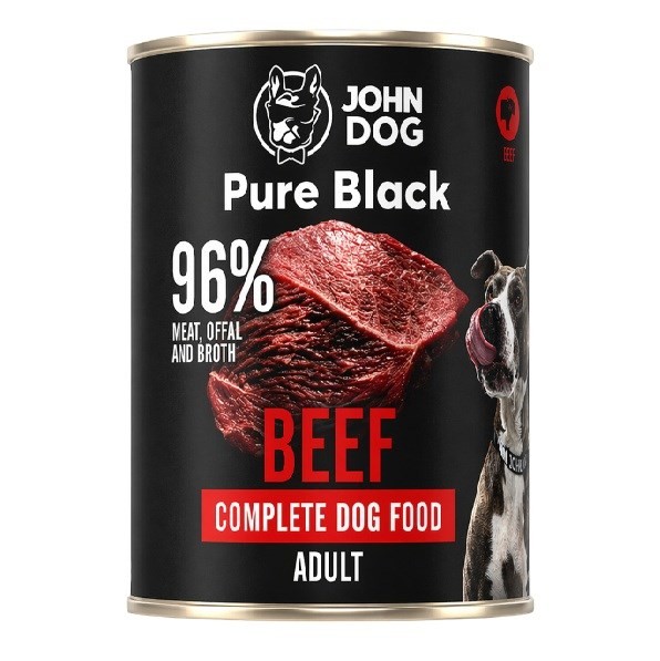 John Dog PURE BLACK DOROSŁY WOŁOWINA 400g