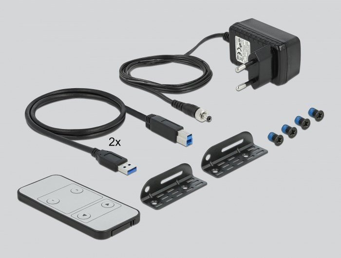 KVM Switch DisplayPort 1.4 8K z USB 3.0 i Audio - KVM / audio / USB switch - 2 porty