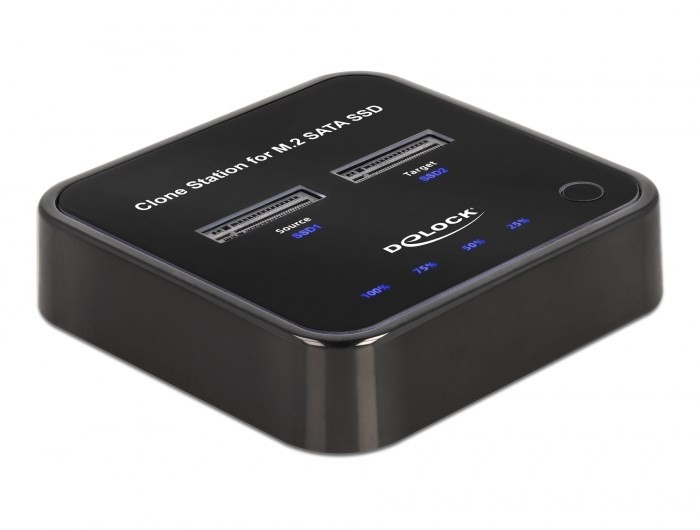 DeLOCK Stacja dokująca M.2 dla 2 x M.2 SATA SSD z funkcją klonowania