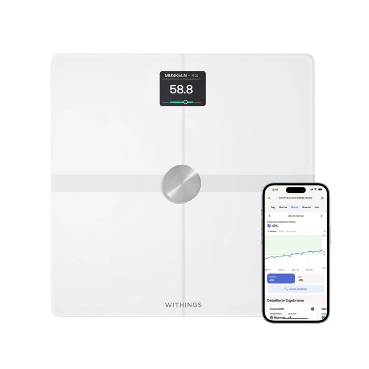 Elektroniczna waga osobowa Withings Body Smart, 200 kg, dokładność 50 g, kolor Biały