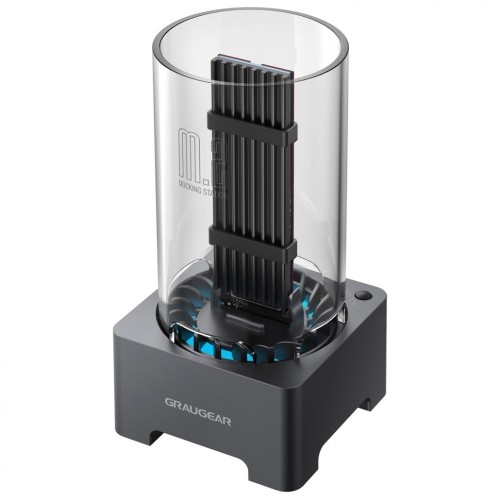 GRAUGEAR G-M2DK-AC-10G stacja dokująca do dysków twardych USB 3.2 Gen 2 (3.1 Gen 2) Type-C Czarny