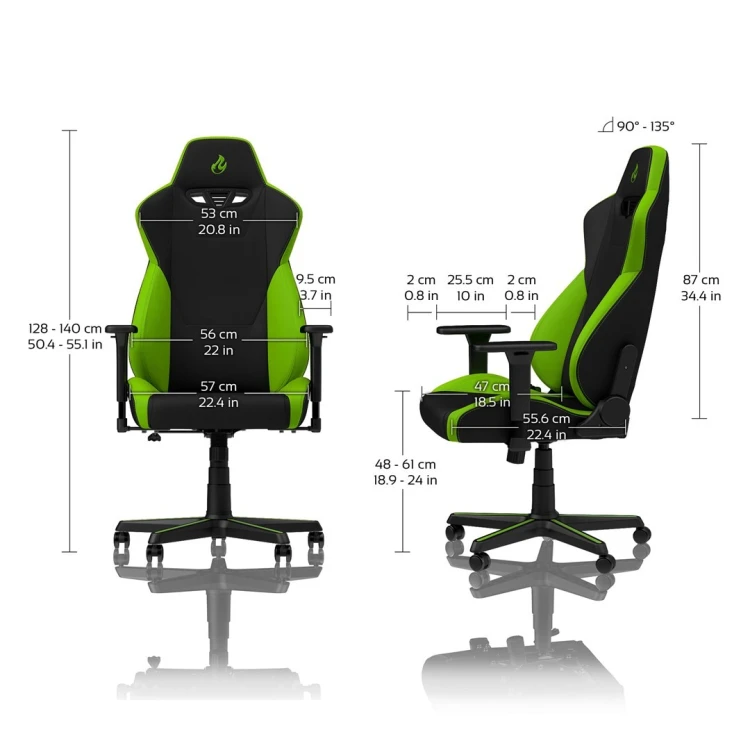 Nitro Concepts S300 Wyściełane siedzisko tapicerowane Wyściełane oparcie tapicerowane