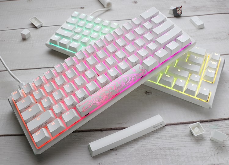 Ducky One 3 Mini Pure White klawiatura Gaming USB Niemiecki Biały