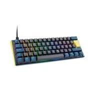 Ducky One 3 Daybreak Mini klawiatura Gaming USB Niemiecki Czarny, Niebieski, Zielony