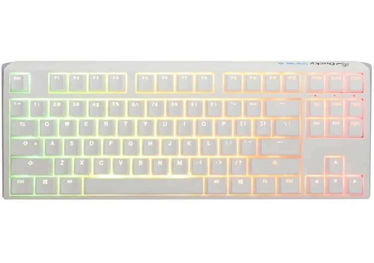 Ducky One 3 Classic Pure White TKL Gaming Tastatur RGB LED - MX-Clear klawiatura USB Niemiecki Biały