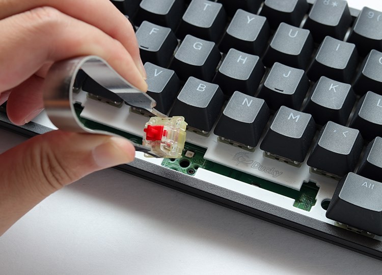 Ducky One 3 Classic Pure White TKL Gaming Tastatur RGB LED - MX-Clear klawiatura USB Niemiecki Biały
