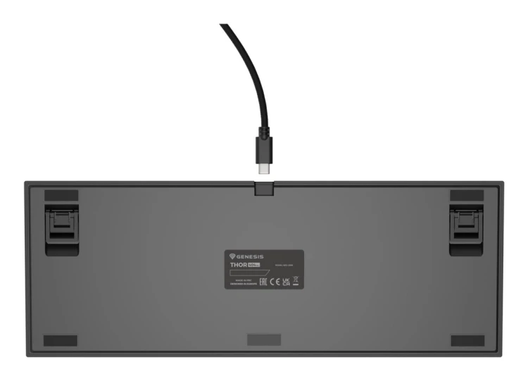 GENESIS Thor 404 TKL klawiatura Gaming USB QWERTY Amerykański międzynarodowy Czarny