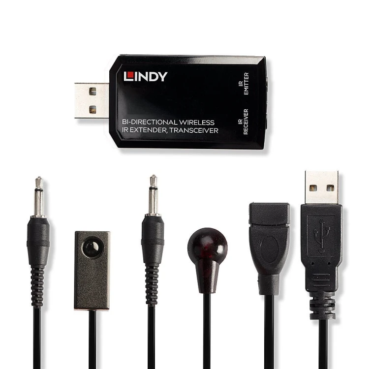 Lindy 38331 przedłużacz AV Nadajnik i transceiver AV Czarny
