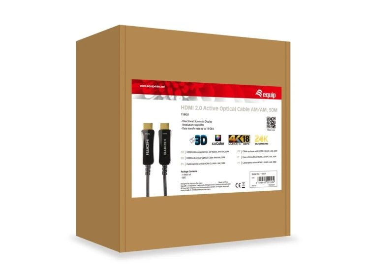 Wyposażenie HDMI HS Ethernet 2.0 18Gb AOC 4K/60Hz 50.00m