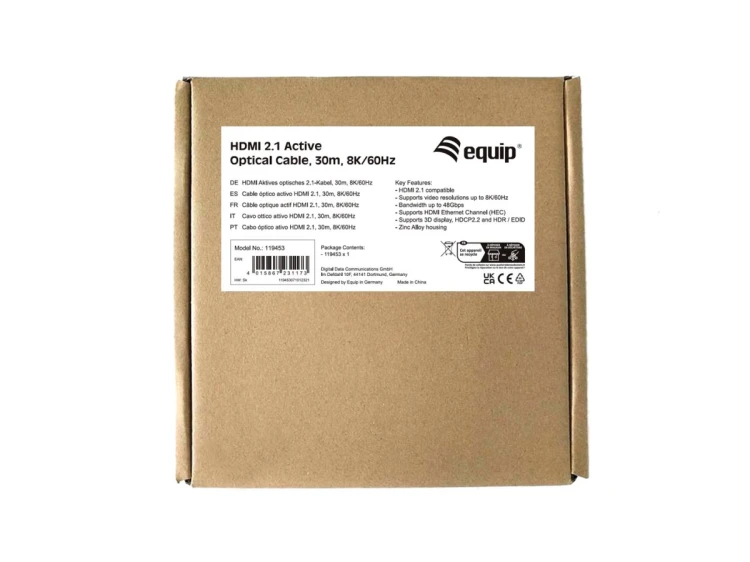 Ultra High Speed Kabel HDMI z Ethernetem HDMI męski na HDMI męski 30,0 m Aktywny kabel optyczny (AOC) obsługa 8K 60 Hz (119453)