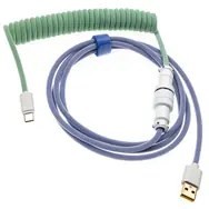 Ducky Premicord kabel USB 1,8 m USB A USB C Niebieski, Zielony