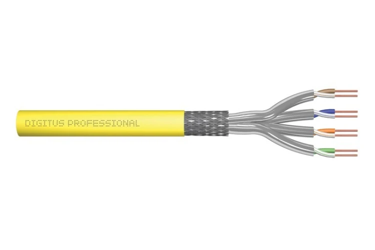 Digitus DK-1745-A-VH-5 kabel sieciowy Żółty 500 m Cat7a S/FTP (S-STP)