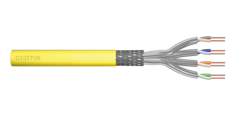 Digitus DK-1745-A-VH-5 kabel sieciowy Żółty 500 m Cat7a S/FTP (S-STP)