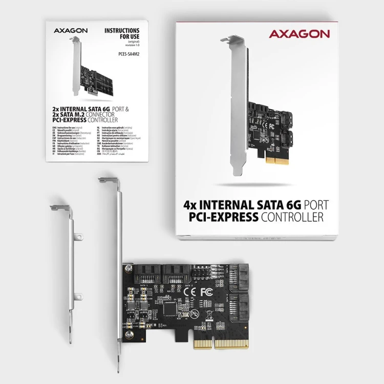 Axagon PCES-SA4X4 adapter Wewnętrzny SATA
