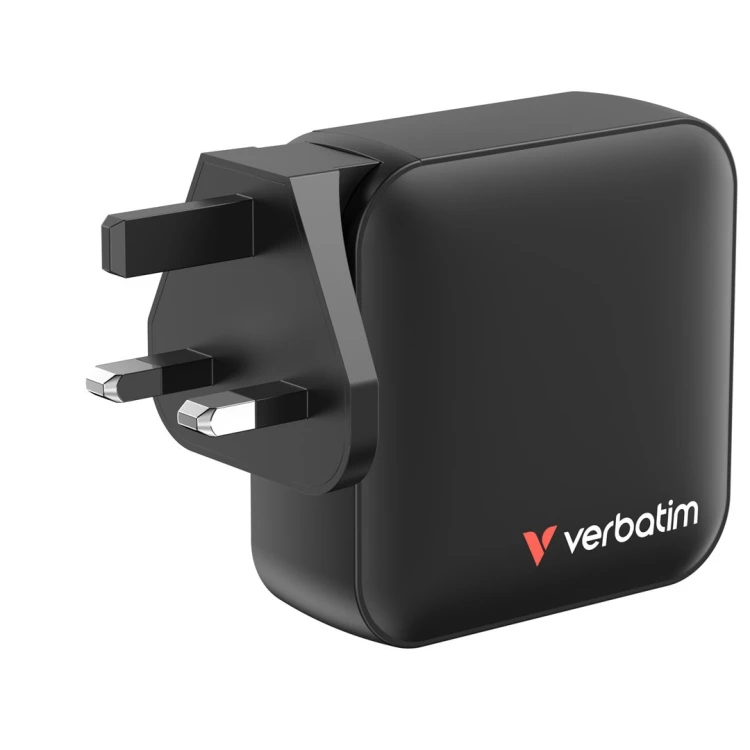 ładowarka Verbatim Mini GaN 165W 3xUSB-C 1xUSB-A US/EU/UK