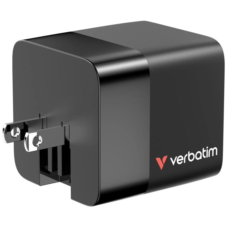 ładowarka Verbatim Gan 65W 2xUSB-C PD,1xUSB-A, retrac. Przewód 32217