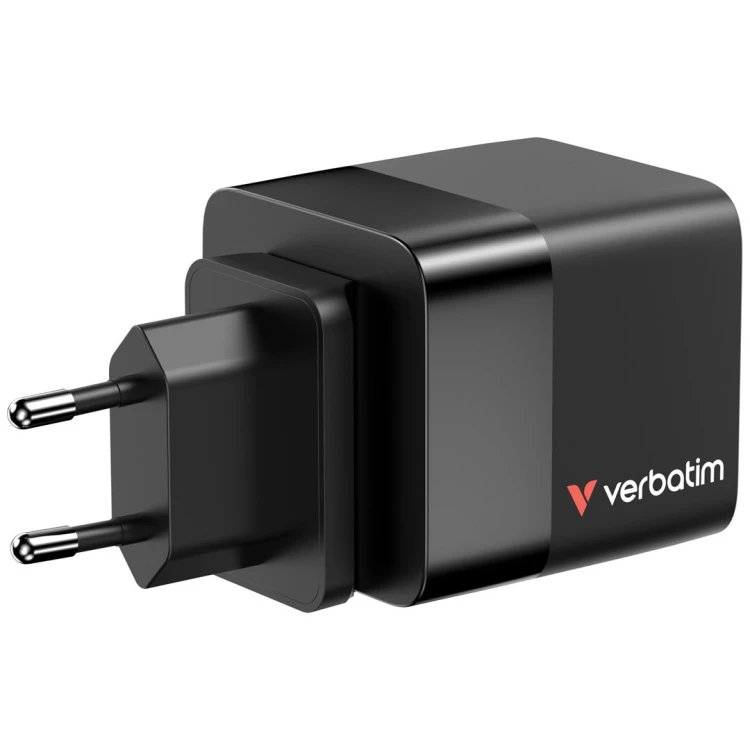ładowarka Verbatim Gan 65W 2xUSB-C PD,1xUSB-A, retrac. Przewód 32217