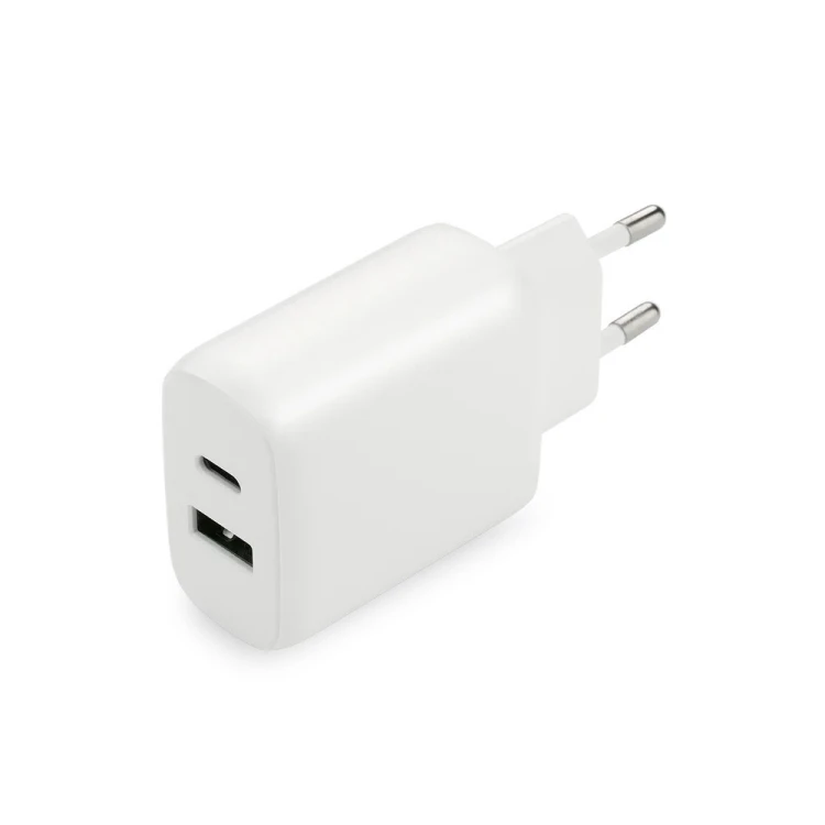 EVERACTIVE ŁADOWARKA SIECIOWA 1 X USB QUICK CHARGE 3.0 ORAZ 1 X USB-C PD PPS 25W BIAŁA SC-370Q