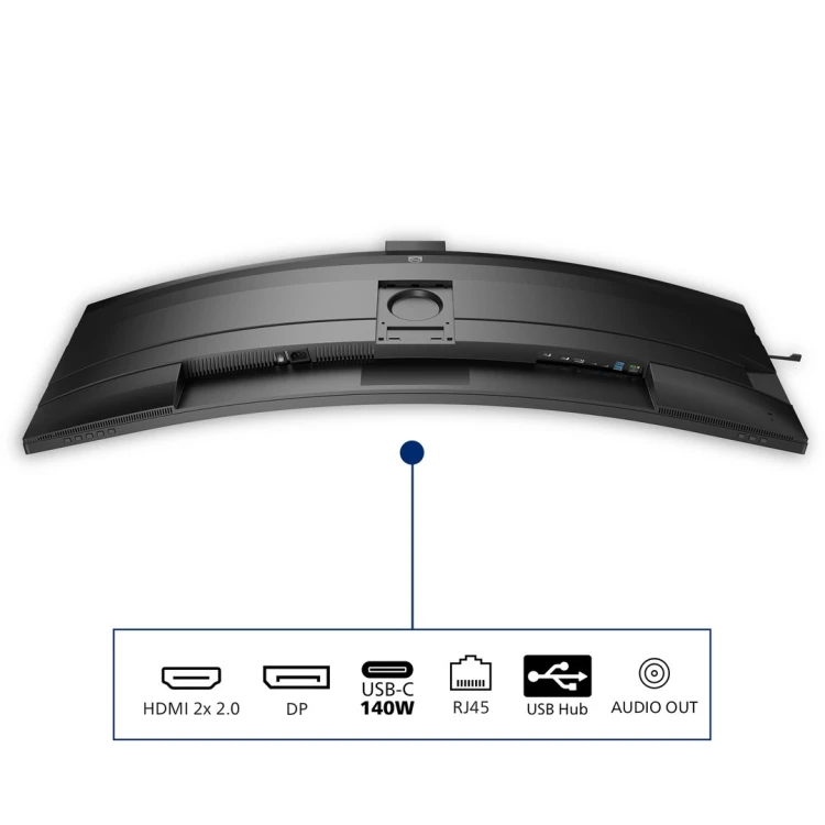 Philips 49B2U6900CH/00 monitor komputerowy 124 cm (48.8") 5120 x 1440 px Dual QHD LCD Czarny