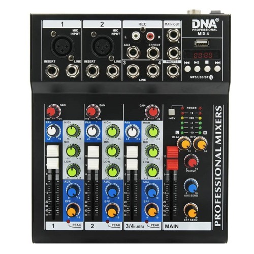 DNA MIX 4 - Mikser audio USB MP3 analogowy 4 kanały