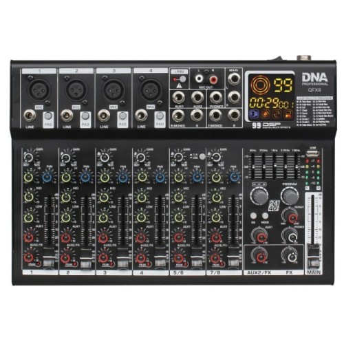 DNA QFX8 analogowy mikser dźwięku 8 kanałów Bluetooth