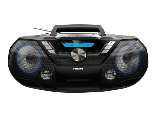 Philips AZB798T/12 przenośny system stereo Analogowe i cyfrowe 12 W DAB, DAB+, FM Czarny Odtwarzacz mp3
